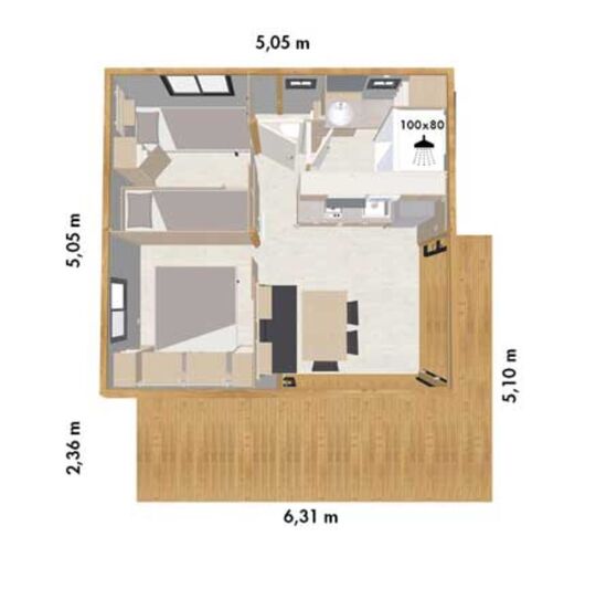 Plan du chalet LE GARDON